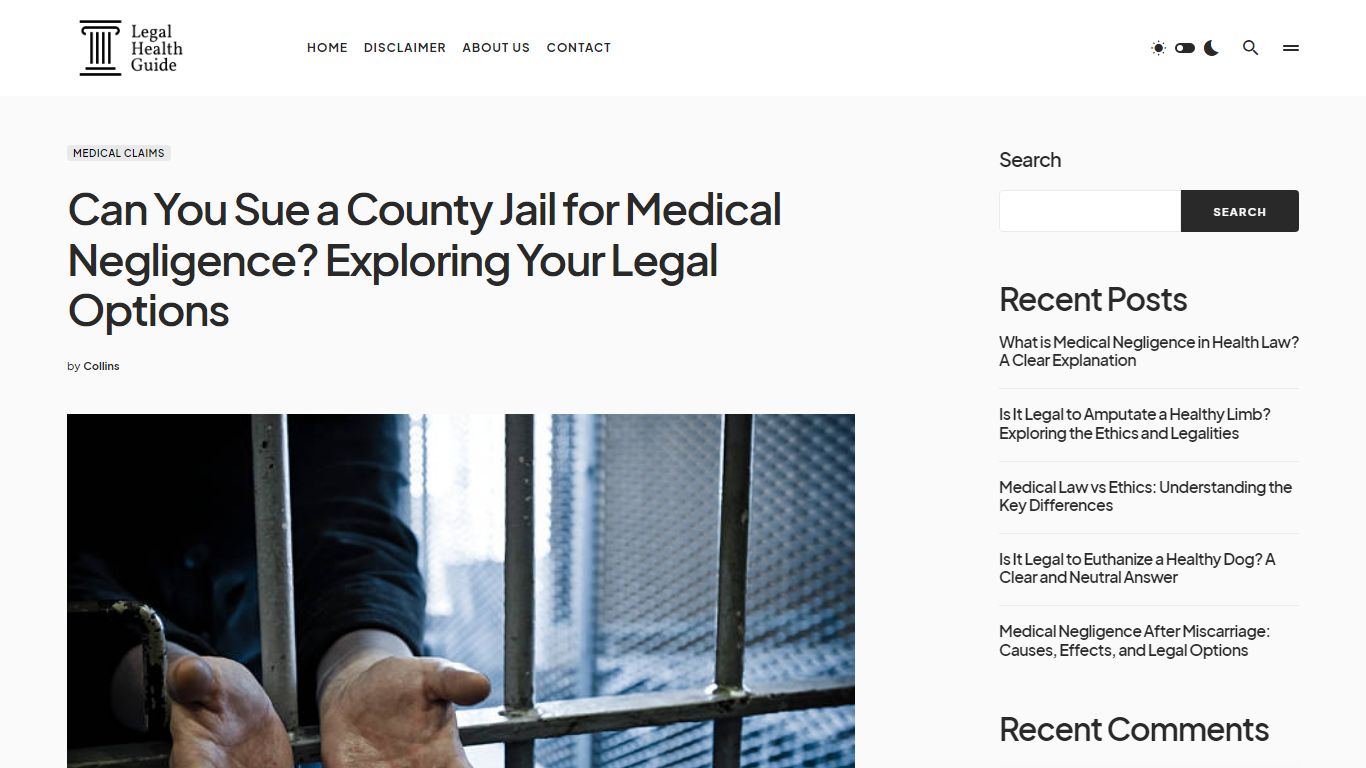 Can You Sue a County Jail for Medical Negligence? Exploring Your Legal ...